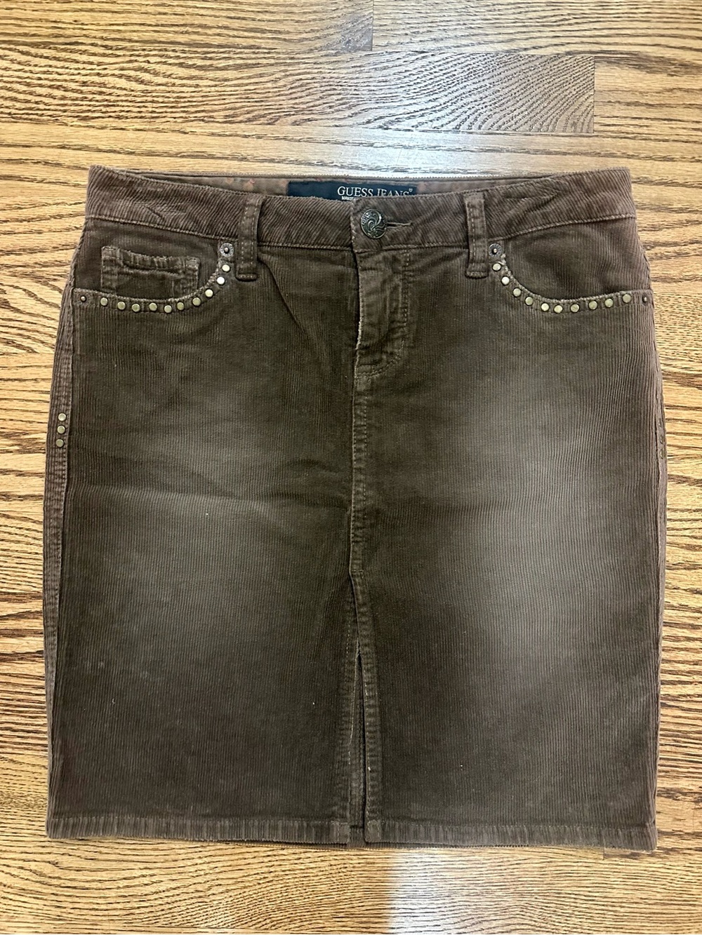 Guess Brown Corduroy Denim Skirt